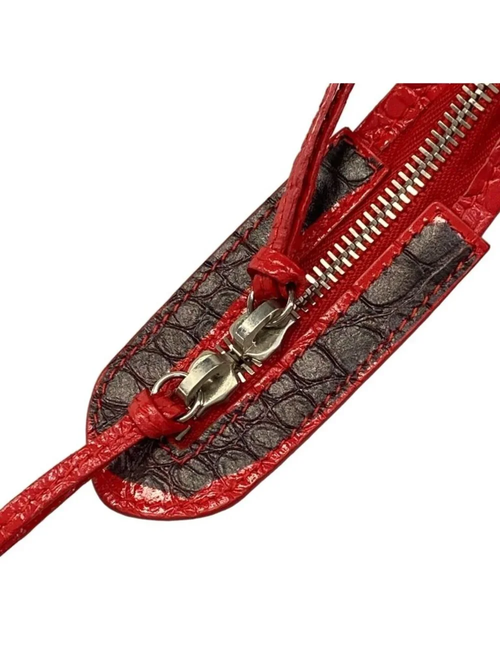 Balenciaga Handbag Classic Mini City Red Black Embossed Graffiti Leather